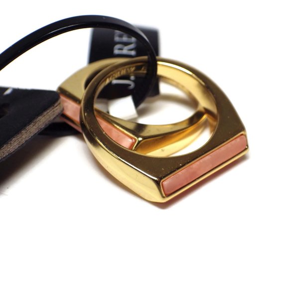 New J. Crew Semiprecious Stone Triangle-Prism Rings Set SZ 8 - Picture 2 of 11